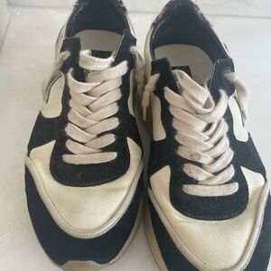 Black and White Sneakers golden goose runner 38 crystal star